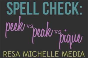 How to remember Peek vs. Peak vs. Pique